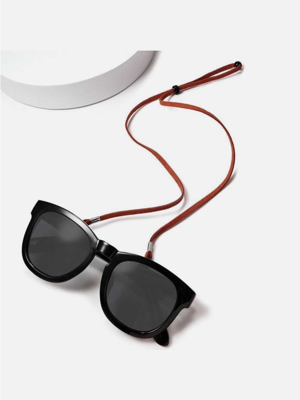 Brown Leather Suede Glasses Lanyard Strap